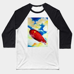 Flight on a red airship Baseball T-Shirt